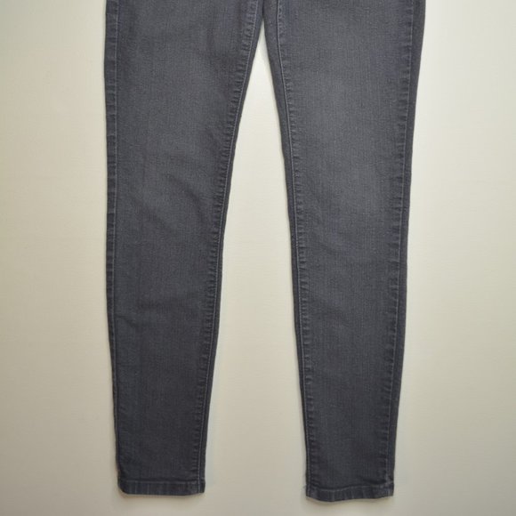 FOREVER 21 Size 27 Womens Dark GRAY SKINNY Leg Jegging STRETCH Low Rise JEANS - Picture 3 of 7